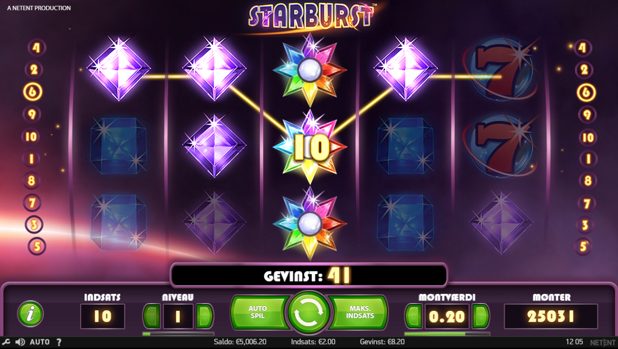 rumstjerner i starburst