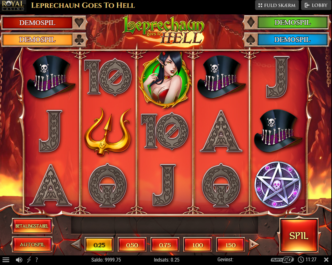 Anmeldelse af automatspillet Leprechaun Goes to Hell på CasinoButler image