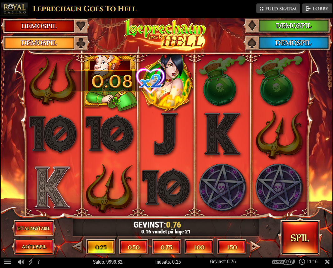 Anmeldelse af automatspillet Leprechaun Goes to Hell på CasinoButler